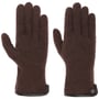 Milled Wool Gloves with Leather by Roeckl brown