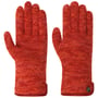 Milled Wool Gloves with Leather by Roeckl red-mottled