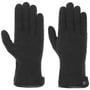 Milled Wool Gloves with Leather by Roeckl black