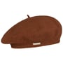 Virgin Wool Beret for Women by Seeberger brown