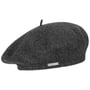 Virgin Wool Beret for Women by Seeberger anthracite