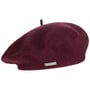 Virgin Wool Beret for Women by Seeberger bordeaux