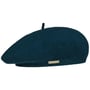 Virgin Wool Beret for Women by Seeberger petrol blue