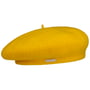 Virgin Wool Beret for Women by Seeberger yellow