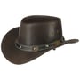 Kids Reno Leather Hat by Scippis brown