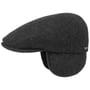 Kent Wool Earflaps Flat Cap by Stetson anthracite
