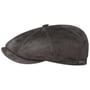 Hatteras Goat Suede Flat Cap by Stetson anthracite