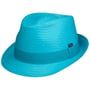 Málaga Trilby Straw Hat by Lipodo turquoise
