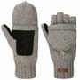 Haakon Fingerless Wool Gloves by Barts grey