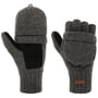 Haakon Fingerless Wool Gloves by Barts dark grey
