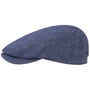 Belfast Linen Summer Flat Cap by Stetson blue