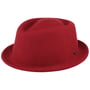 Blank Pork Pie Felt Hat by Lierys dark red