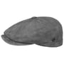 Nappa Wax Leather Flat Cap by Lierys grey