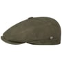 Nappa Wax Leather Flat Cap by Lierys olive