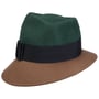 Asym Twotone Wool Felt Hat by Lierys dark green