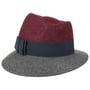 Asym Twotone Wool Felt Hat by Lierys bordeaux-dark grey