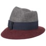 Asym Twotone Wool Felt Hat by Lierys dark grey-bordeaux