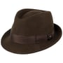 Classic Wool Trilby Hat by Lierys dark brown