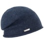 Rolled Edge Cashmere Beanie by Seeberger navy-mottled