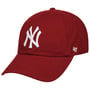 Yankees CleanUp Strapback Cap by 47 Brand dark red