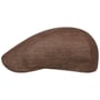 Herringbone Linen Flat Cap by Stetson brown