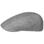 Herringbone Linen Flat Cap by Stetson grey
