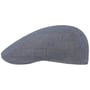 Herringbone Linen Flat Cap by Stetson blue