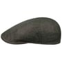 Herringbone Linen Flat Cap by Stetson darkolive