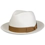 Black Trim Small Panama Hat by Borsalino nature-brown