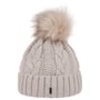 Cable Knit Hat with Cuff by McBURN beige