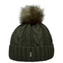 Cable Knit Hat with Cuff by McBURN dark green