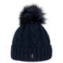 Cable Knit Hat with Cuff by McBURN navy