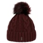 Cable Knit Hat with Cuff by McBURN bordeaux