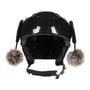 Peruvian Luxury Pompom Helmet Stickers by Eisbär black-grey