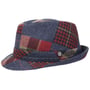 Merino Patchwork Trilby Hat by Lierys blue
