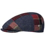 Capri Merino Patchwork Flat Cap by Lierys blue