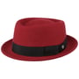Crushable Pork Pie Hat by Lierys red