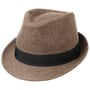 Classic Herringbone Trilby Hat by Lipodo brown-beige