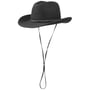 Cowboy Hat with Chin Strap by Lipodo black