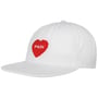 Heart Soft Visor Nylon Snapback Cap by Poler white