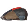 Capri Bic Leather Patchwork Flat Cap by Lierys mixed colours