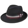 Tricolour Ribbon Bogart Hat by Lipodo black