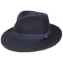 Contrast Double Ribbon Bogart Hat by Lipodo navy