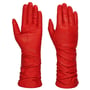 Long Shaft Women’s Leather Gloves by Caridei red