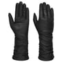 Long Shaft Women’s Leather Gloves by Caridei black