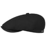 Brooklin Wool Cashmere Flat Cap by Stetson black
