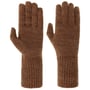 Fine Knit Full-Fingered Gloves by Seeberger brown