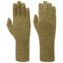 Fine Knit Full-Fingered Gloves by Seeberger olive