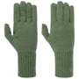 Fine Knit Full-Fingered Gloves by Seeberger green