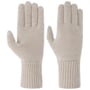 Fine Knit Full-Fingered Gloves by Seeberger oatmeal